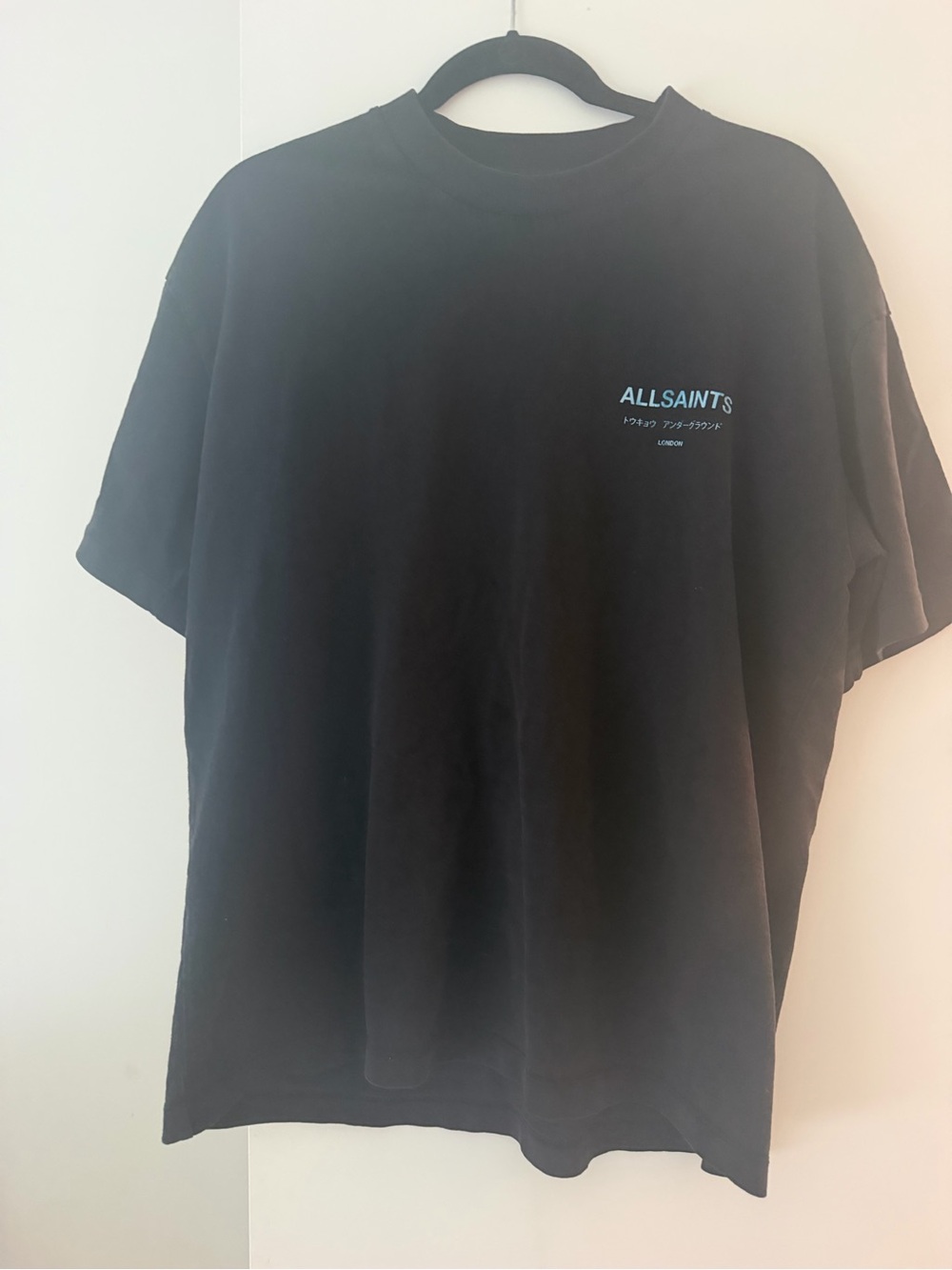 All Saints Black Logo Short Sleeve Tee